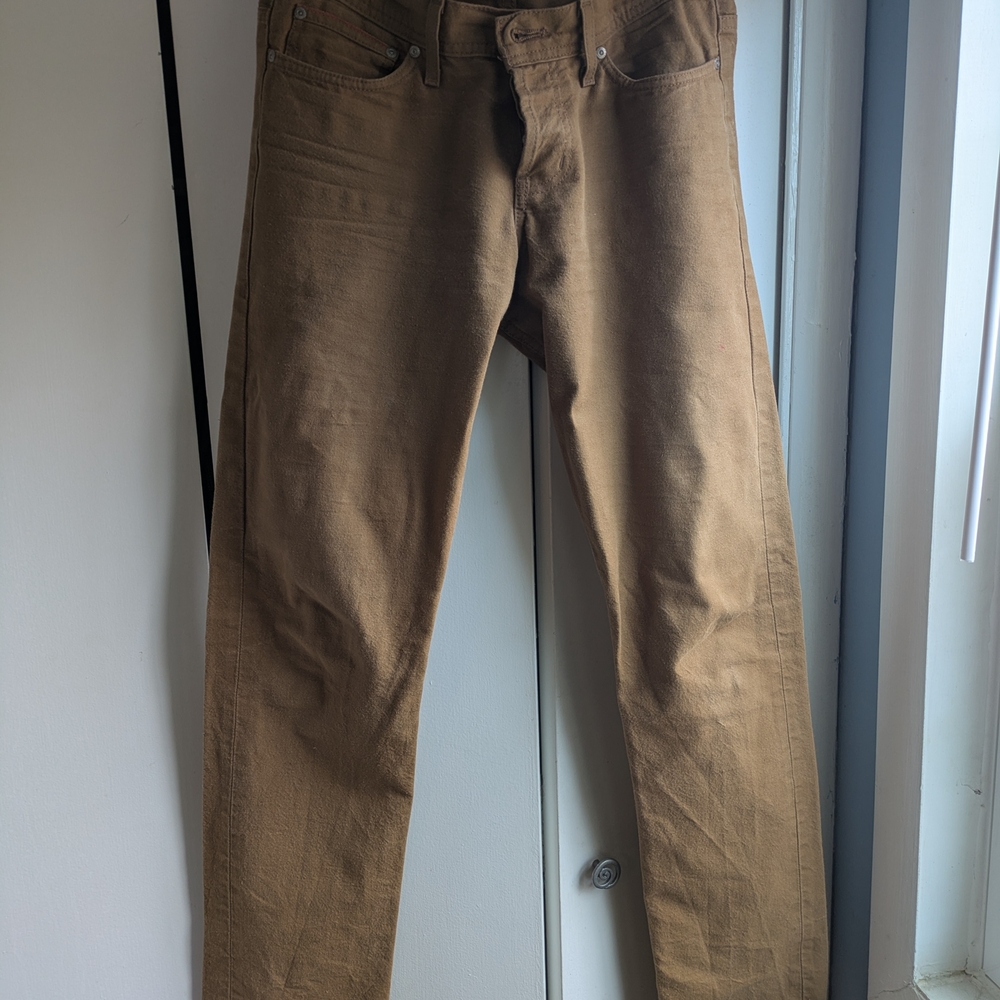 Naked And Famous Brown Selvedge Duck Pants